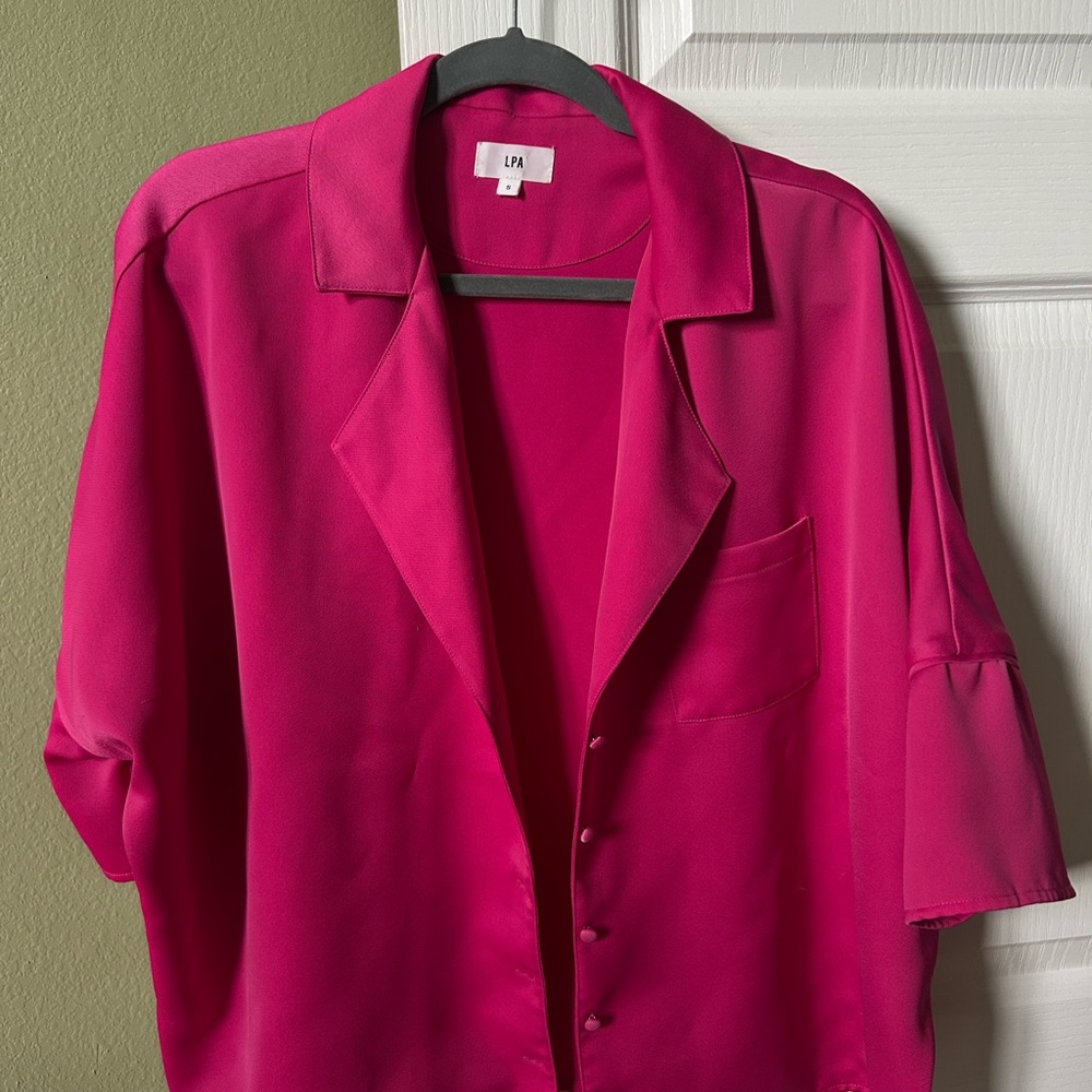 LPA Fuchsia Button Down Shirt